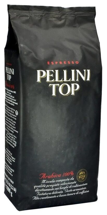 Pellini TOP 100% arabica pupiņu kafija 1kg